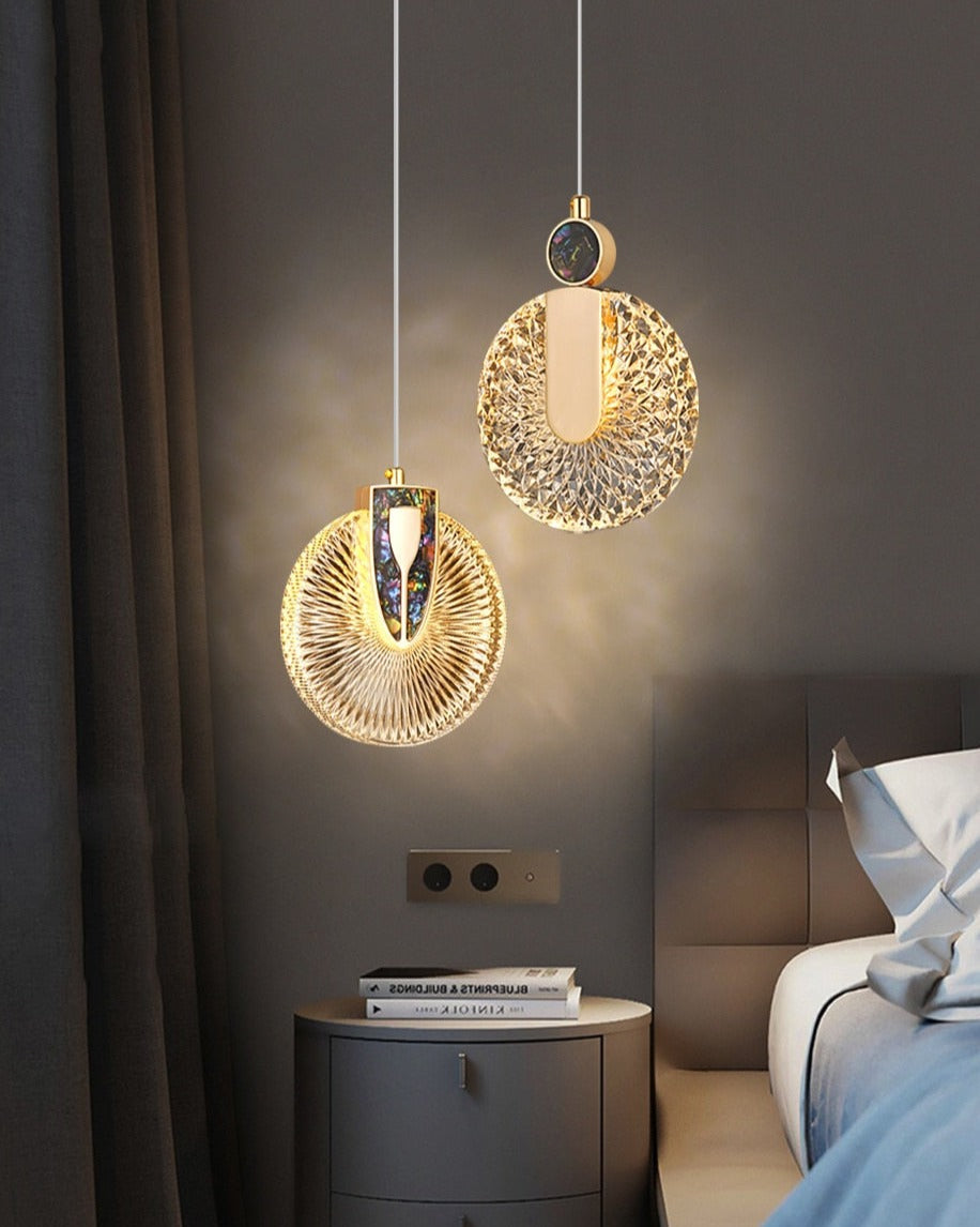 Aurelia-hanglamp, goudkleurige kristalafwerking, instelbare wittint-optie