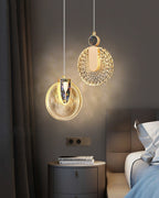 Aurelia-hanglamp, goudkleurige kristalafwerking, instelbare wittint-optie
