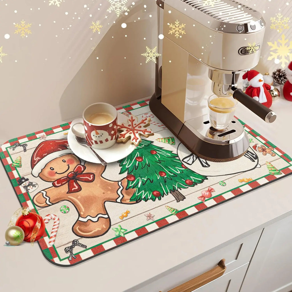 Kerstkeukenmat voor drogen & decoratieve doeleinden - Fioriscas