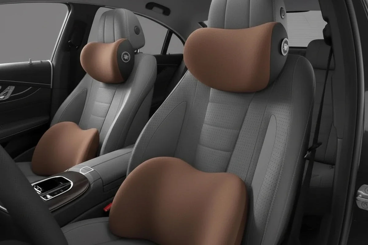 Almofada lombar ergonómica de espuma viscoelástica para carros, cadeiras e camas, com capa amovível | Fioriscas