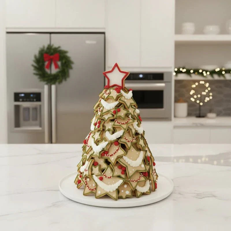 Kerstkoekjesvormpjes, set van 6, voor koekjes en gebak - Fioriscas
