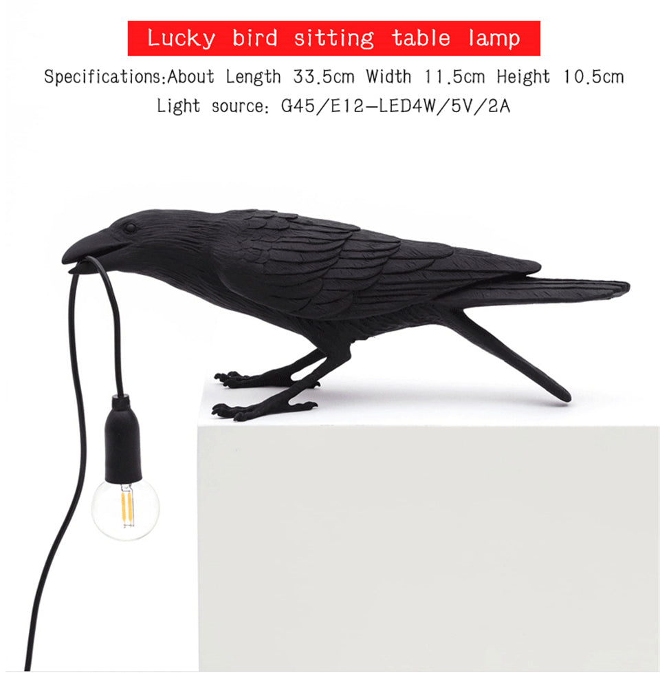 מנורת קיר בצורת ציפור עם תאורת LED לחדרי שינה ולעיצוב בית אלגנטי | Fioriscas