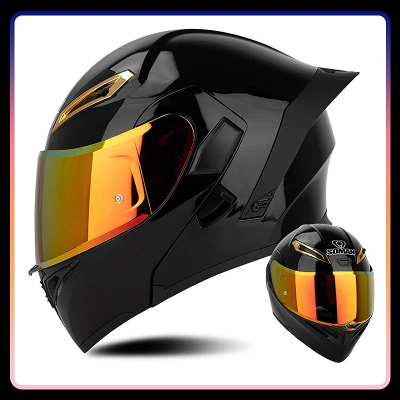 Modular Full-Face Motorcycle Helmet with Dual Visor | Fioriscas