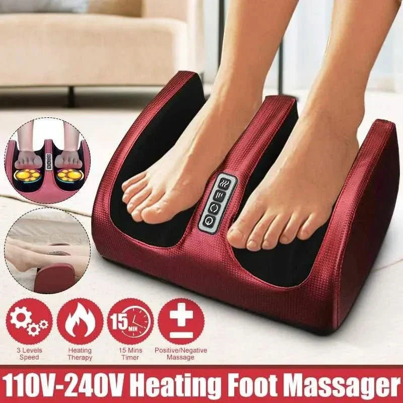Luxury Shiatsu foot massager with heat function | 12 3D massage balls & timer - Fioriscas