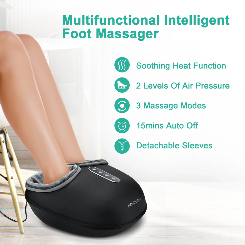 Massageador de pés terapêutico Shiatsu com calor e rolos de amassamento | Fioriscas