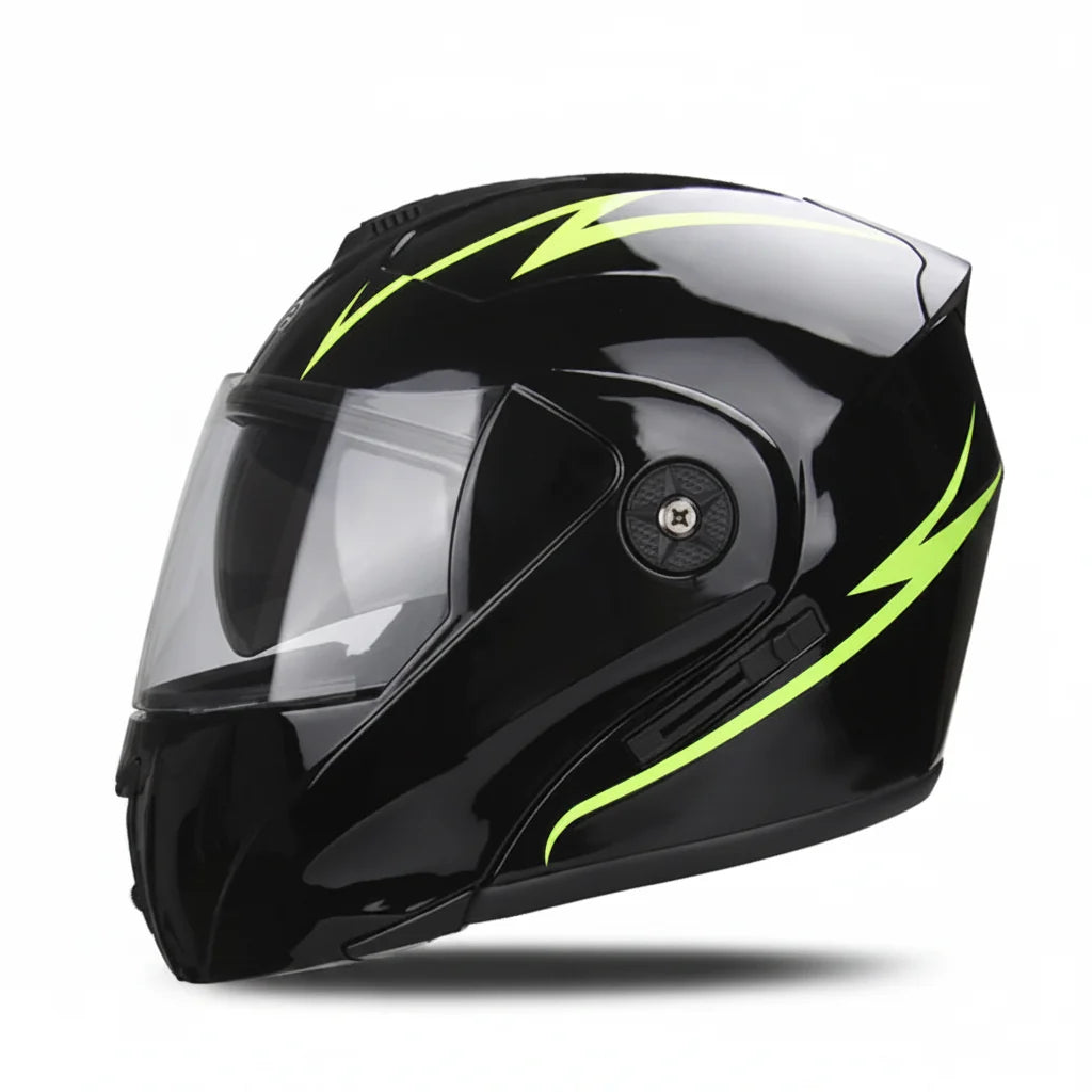 Modułowy kask motocyklowy z podwójną szybą, certyfikowany DOT | Fioriscas