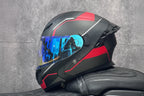 Motorcycle Helmet, Modular Flip-Up Design With Twin-Lens Shield, DOT Certified