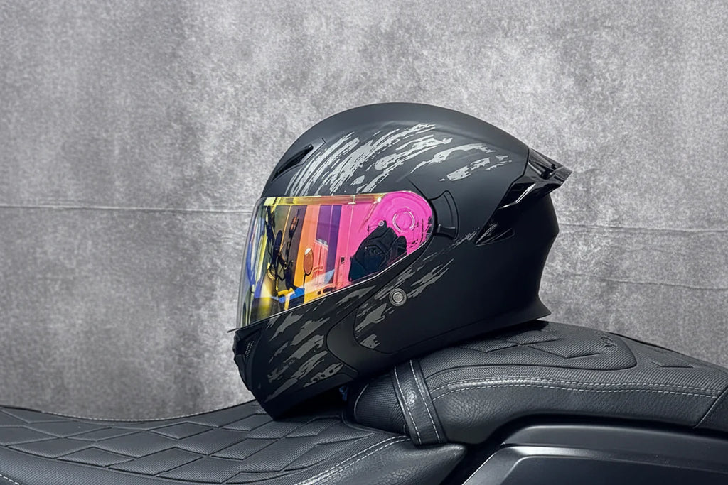 Motorcycle Helmet, Modular Flip-Up Design With Twin-Lens Shield, DOT Certified