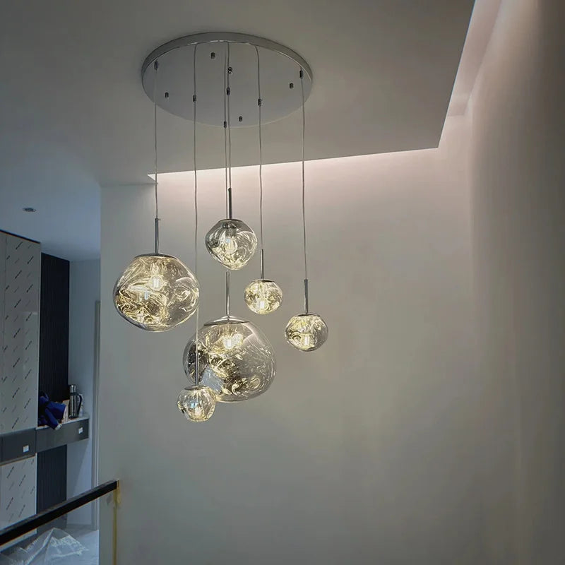 Závěsné svítidlo Lava-Glow s LED, v retro stylu