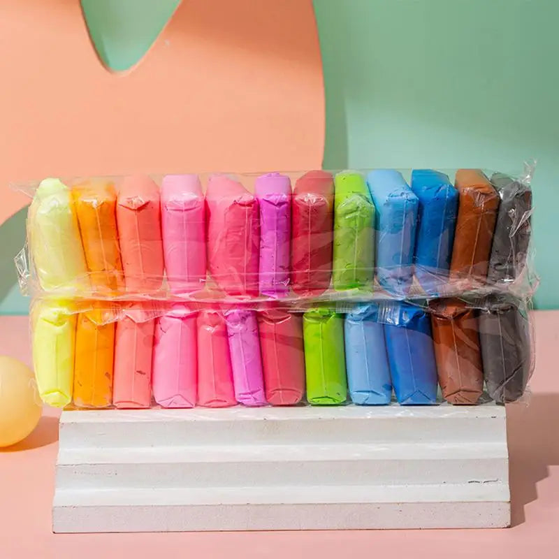 Kids Air-Dry Clay Craft Kit With Tools, 12, 24, Or 36 Vibrant Colors