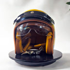 Casco de motocicleta abierto con visor abatible, certificado por DOT