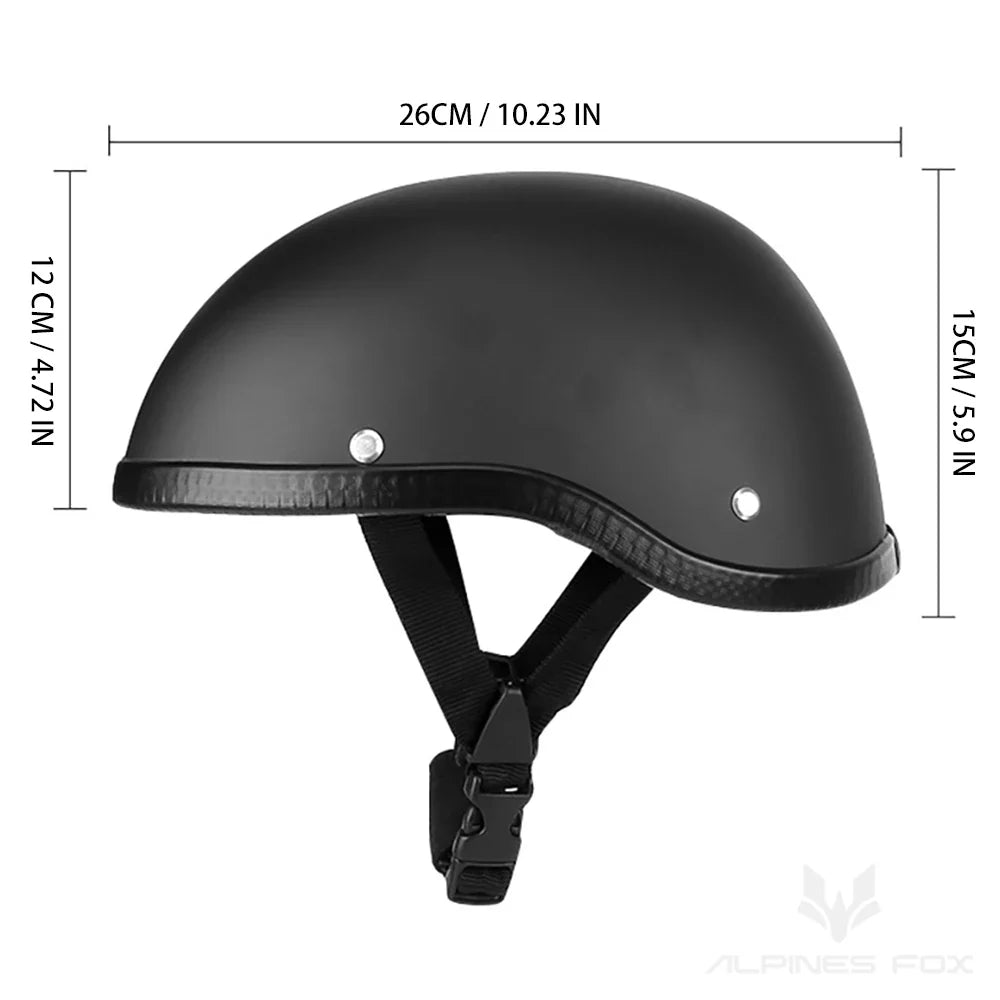 Vintage Retro Half-Face Motorcycle Helmet | Fioriscas