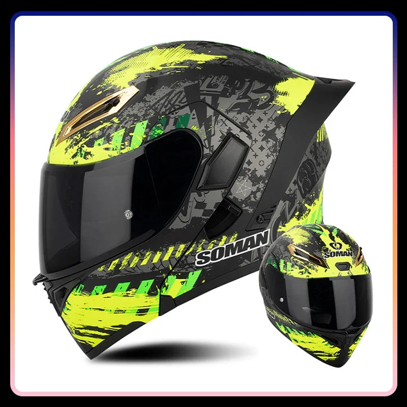 Modular Full-Face Motorcycle Helmet with Dual Visor | Fioriscas