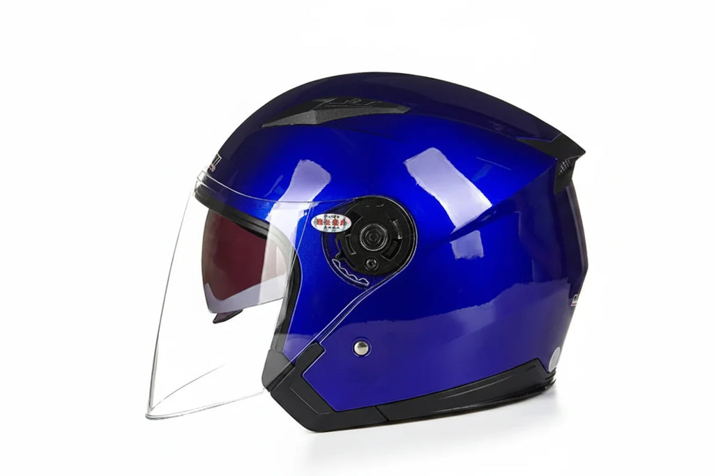 Poloviční motocyklová helma s dvojitým hledím - certifikace DOT | Fioriscas