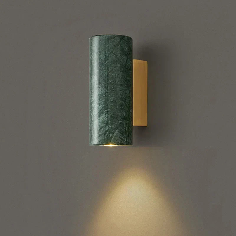 Maris vägglampa i sten och metall, G9 LED, fyrkantig eller rund