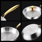 316 stainless steel frying pan with 7-layer design, 2 mm wall thickness and induction compatibility - Fioriscas