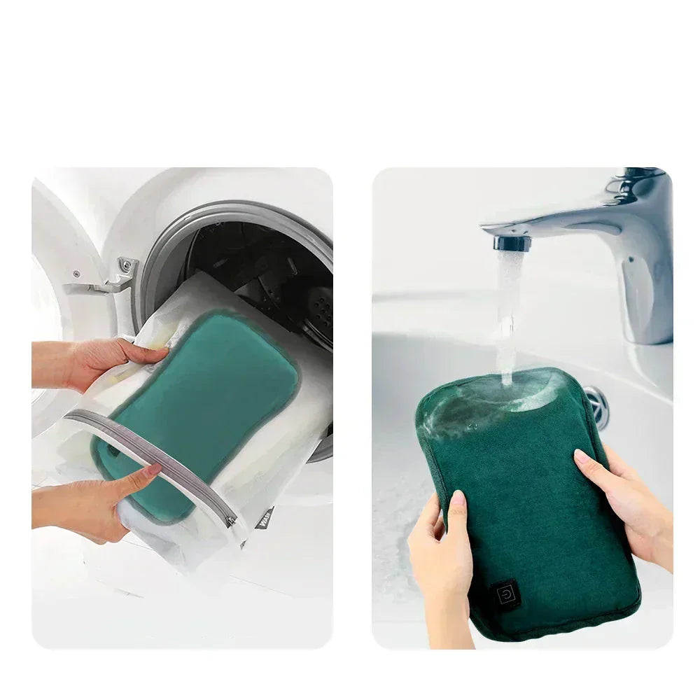 Nahřívací podložka, přenosný ohřívač s dobíjením přes USB, světle šedý nebo zelený, CozyGlow