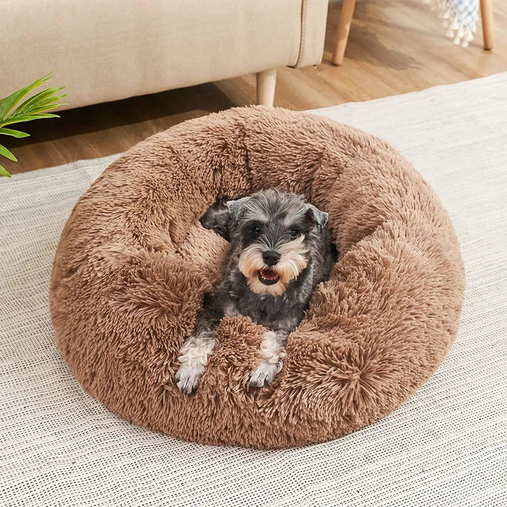 CozySphere-pehmoeläinten pyöreä peti kissoille ja koirille, liukumaton ja pestävä pohja