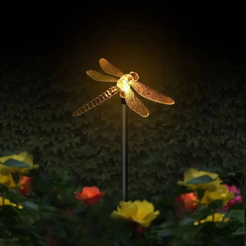 Lámpara de jardín LED con diseño de mariposa - Fioriscas