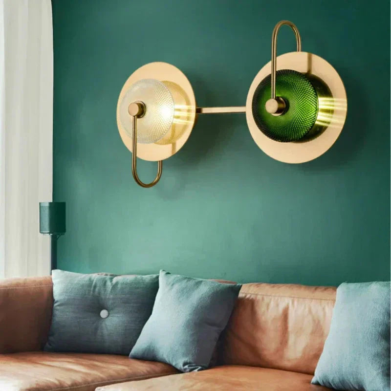 Liora Glass Wall Sconce, E27 LED Light for Bedrooms & Hallways