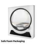 3D Kinetic Sand Hourglass With Flowing Color In Glass Frame
