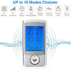 Estimulador muscular TENS EMS com 16 modos e 10 níveis de intensidade para relaxamento | Fioriscas