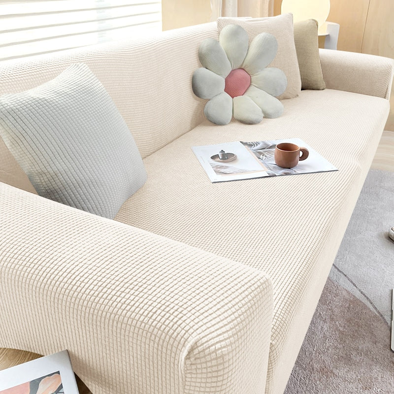 Stretchy Sofa Slipcover, Non-Slip Fit For 1 To 4 Seat Couches, Machine Washable