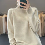 Wollpullover mit Rollkragen für Damen, Verda weicher warmer Strickpullover