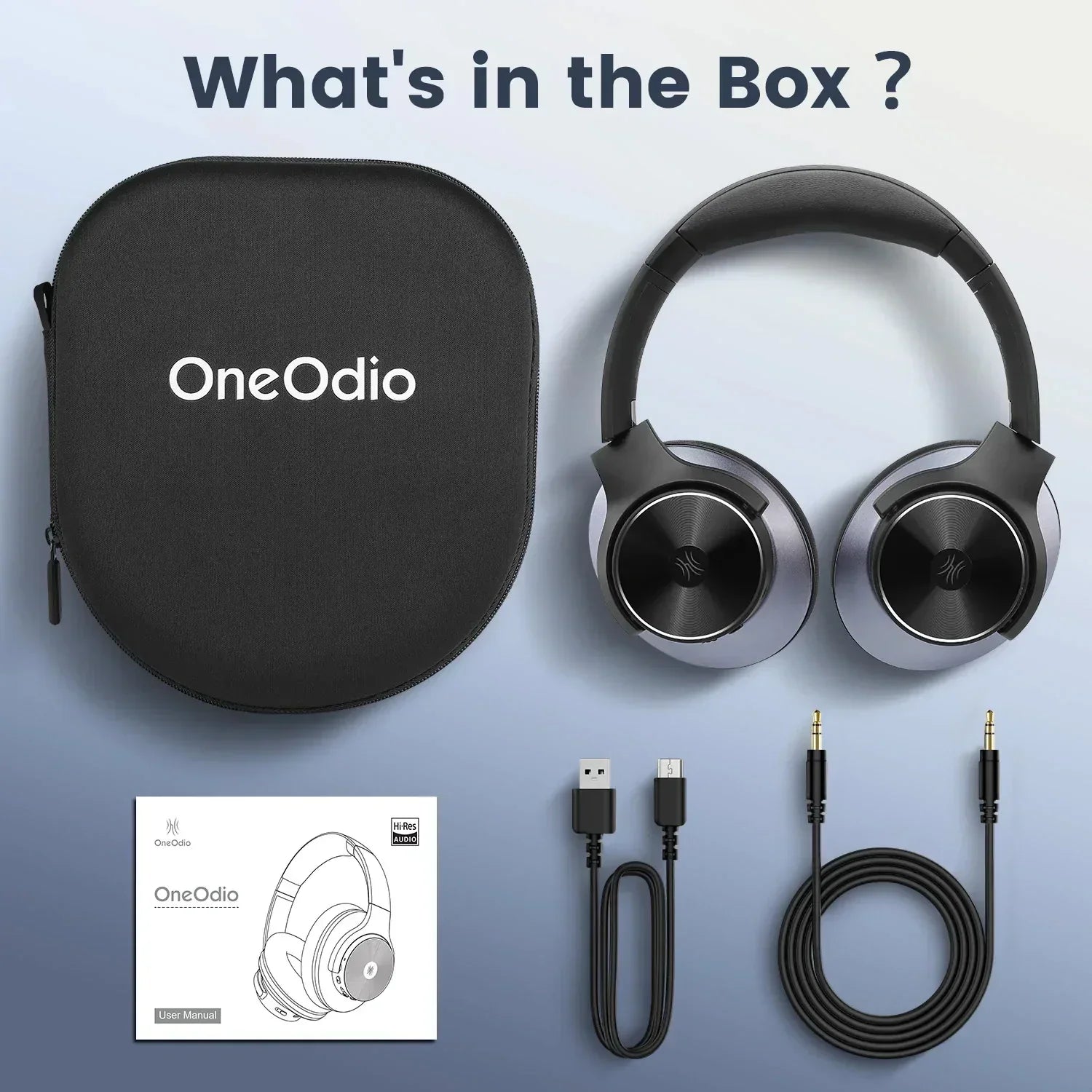 Draadloze over-earhoofdtelefoon met hybride ruisonderdrukking en Bluetooth 5.0