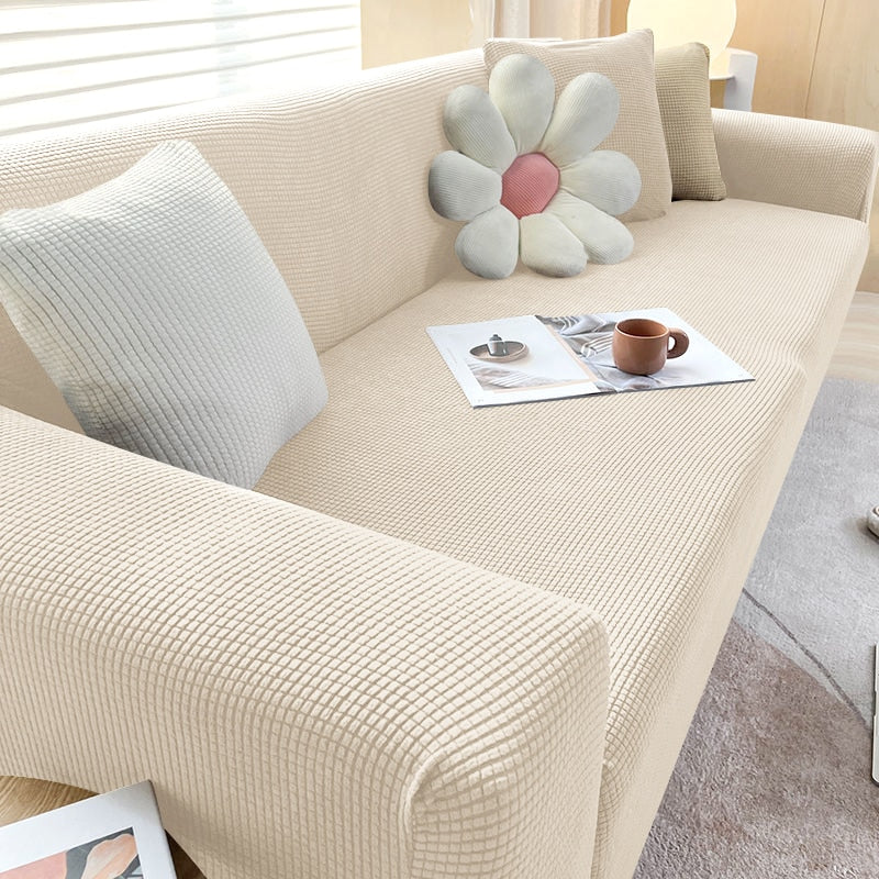 Stretchy Sofa Slipcover, Non-Slip Fit For 1 To 4 Seat Couches, Machine Washable
