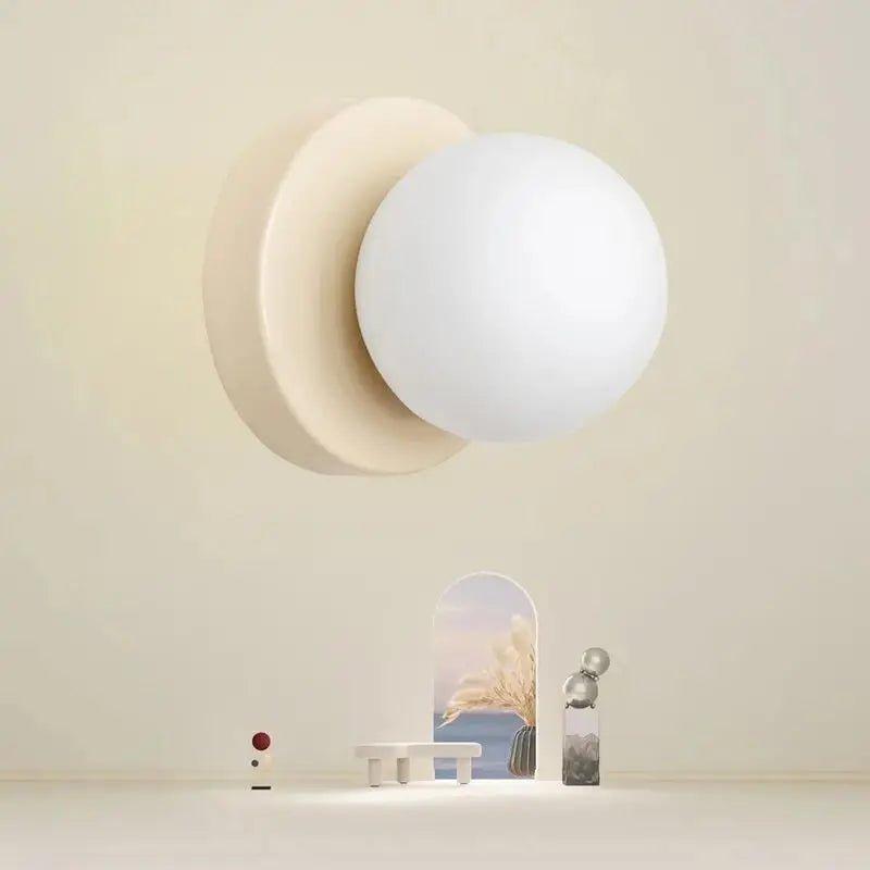 Glass Wall Sconce With G9 Base, Nordic Minimalist Design For Bedroom