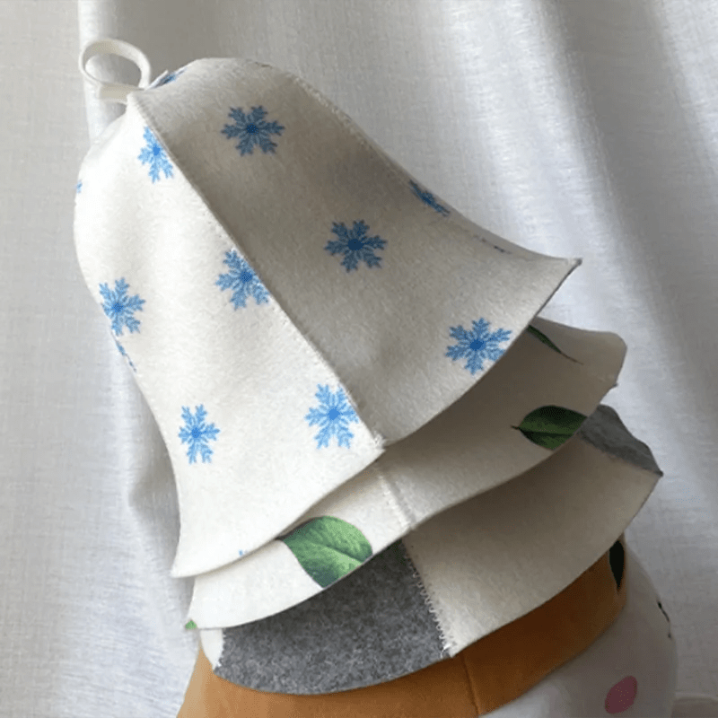 Heat-protective sauna cap in Russian style for relaxed sauna sessions - Fioriscas