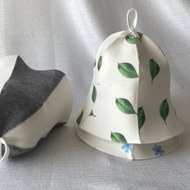 Heat-protective sauna cap in Russian style for relaxed sauna sessions - Fioriscas