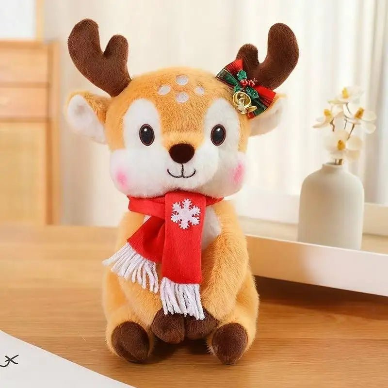 Charmante poupée de Noël en peluche au design de dessin animé - Fioriscas