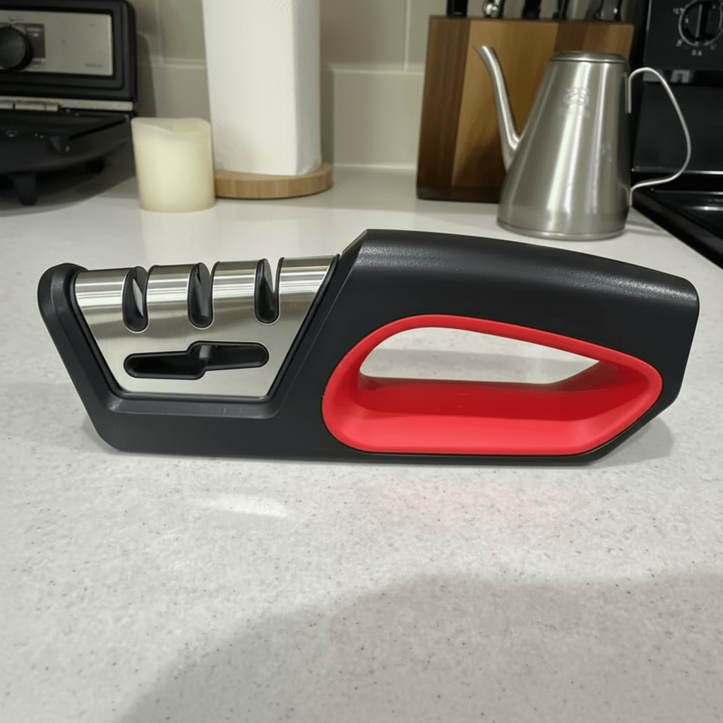4-in-1 Knife Sharpener & Scissor Polisher - Ergonomic Kitchen Tool - Fioriscas