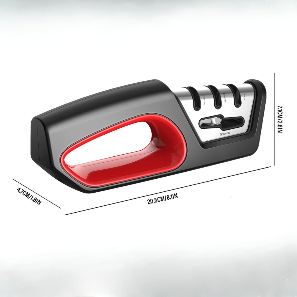 4-in-1 Knife Sharpener & Scissor Polisher - Ergonomic Kitchen Tool - Fioriscas