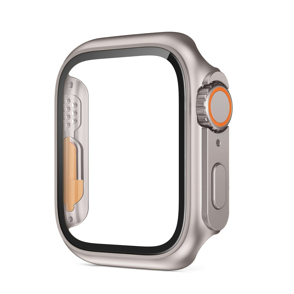 Apple Watch Bumper Case, Tempered Glass Screen Shield, Ultra-Style Look