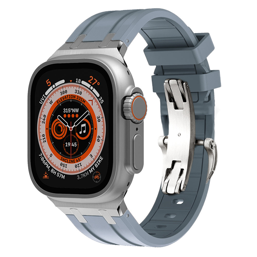 Novara Silicone Apple Watch Band With Titanium Adapter & Butterfly Clasp