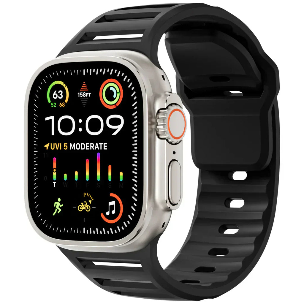 Apple Watch Silicone Band, VertoBand Breathable Sport Strap With Buckle