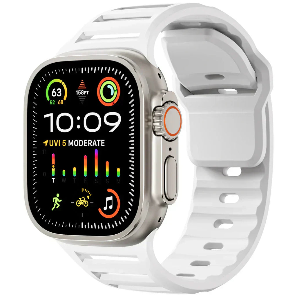 Apple Watch Silicone Band, VertoBand Breathable Sport Strap With Buckle
