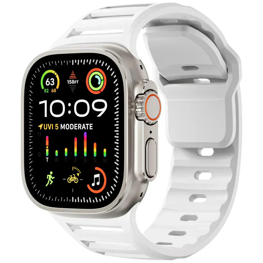 Apple Watch Silicone Band, VertoBand Breathable Sport Strap With Buckle
