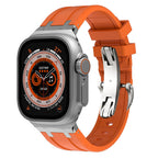 Novara Silicone Apple Watch Band With Titanium Adapter & Butterfly Clasp