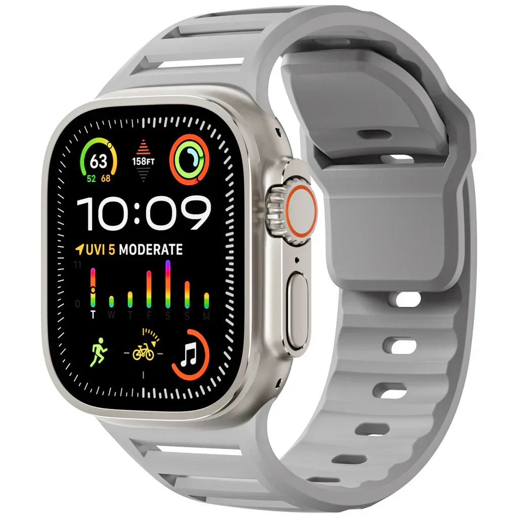 Apple Watch Silicone Band, VertoBand Breathable Sport Strap With Buckle