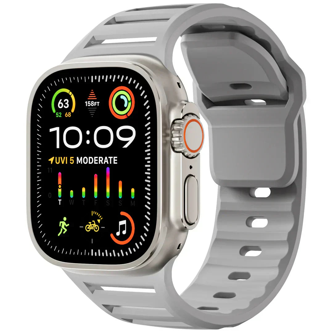 Apple Watch Silicone Band, VertoBand Breathable Sport Strap With Buckle