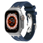 Novara Silicone Apple Watch Band With Titanium Adapter & Butterfly Clasp