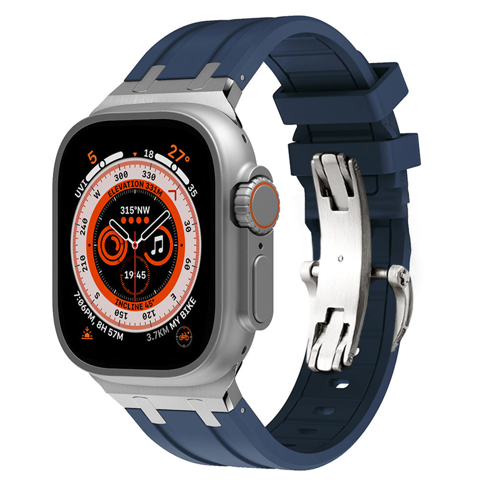 Novara Silicone Apple Watch Band With Titanium Adapter & Butterfly Clasp