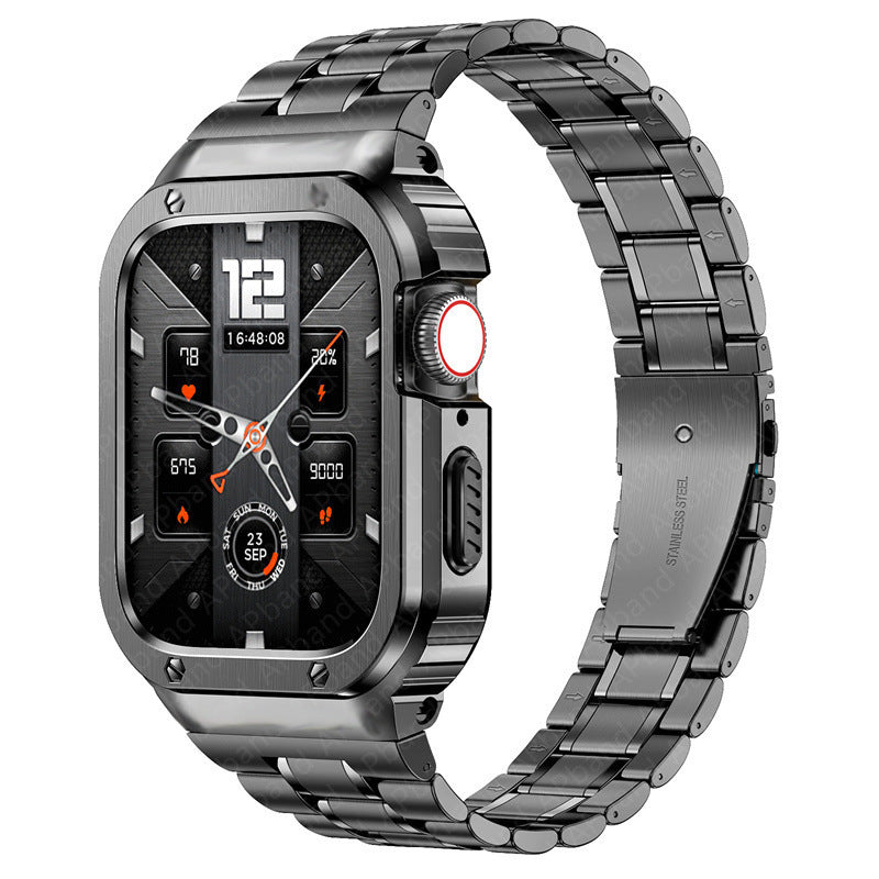 Avelon rustfrit stål urkasse og remsæt til Apple Watch