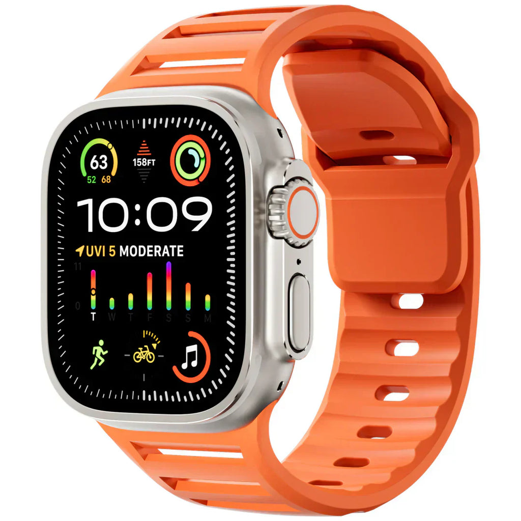 Apple Watch Silicone Band, VertoBand Breathable Sport Strap With Buckle