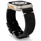 Marlowe Leather Apple Watch Band, Vintage Patina Style, Hand-Stitched