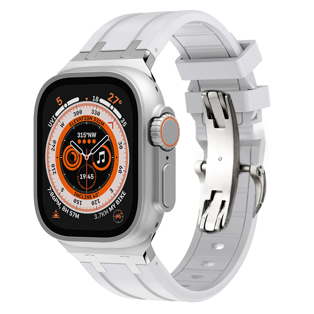 Novara Silicone Apple Watch Band With Titanium Adapter & Butterfly Clasp